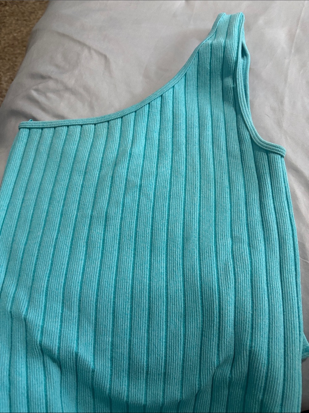 One-Shoulder Ribbed Tube Dress